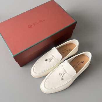 Uubags Loro Piana Summer Charms Walk Loafer In Off-white