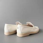 Uubags Loro Piana Summer Charms Walk Loafer In Off-white - 5