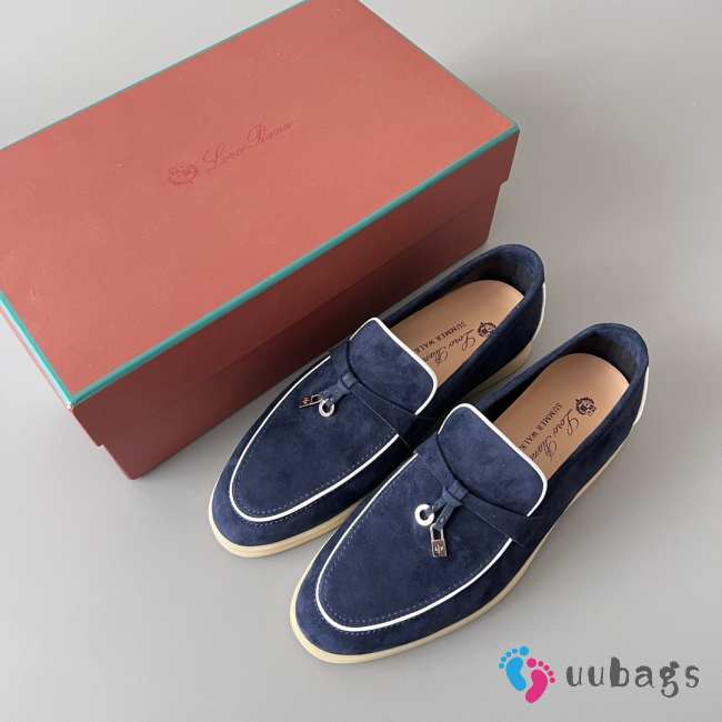 Uubags Loro Piana Summer Charms Walk Loafer In Blue - 1