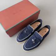 Uubags Loro Piana Summer Charms Walk Loafer In Blue - 1