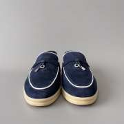 Uubags Loro Piana Summer Charms Walk Loafer In Blue - 5