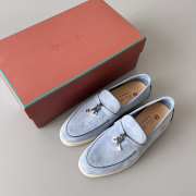 Uubags Loro Piana Summer Charms Walk Loafer In Light Blue - 1