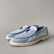 Uubags Loro Piana Summer Charms Walk Loafer In Light Blue - 6