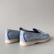 Uubags Loro Piana Summer Charms Walk Loafer In Light Blue - 5