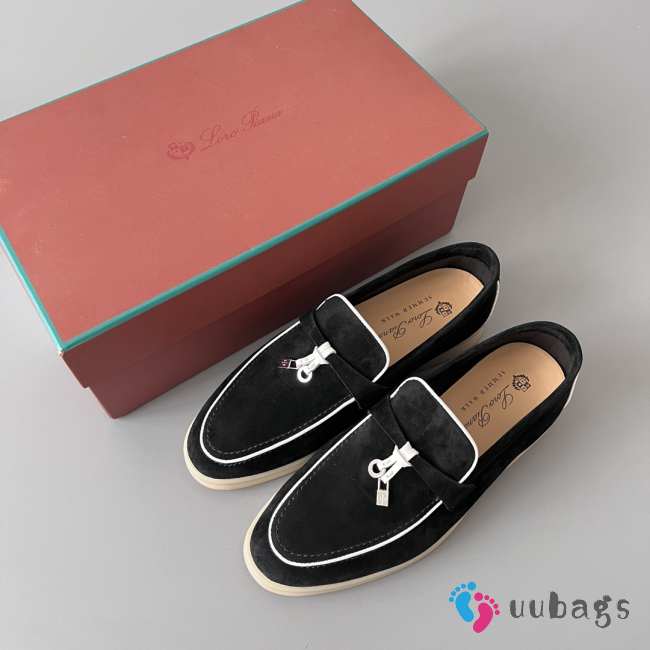 Uubags Loro Piana Summer Charms Walk Loafer In Black 1 - 1