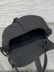 Uubags Dior Mini Saddle Bag with Strap Black Ultramatte Calfskin 19.5x6x15cm - 2