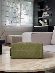 Uubags Chanel 25 Medium Handbag Suede Calfskin & Gold Metal In Green 40x30x15cm - 4