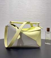 Uubags Loewe x Albers small Puzzle bag in nappa calfskin pale grey/light citrine 24x16.5x10.5cm - 6