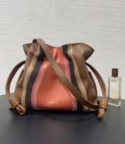 Uubags Loewe medium Flamenco clutch Landscape in nappa calfskin pecan/parrot pink 30x24.5x10.5cm - 5