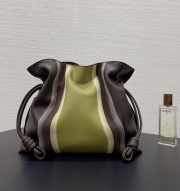 Uubags Loewe medium Flamenco clutch Landscape in nappa calfskin chocolate/light moss 30x24.5x10.5cm - 1