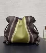 Uubags Loewe medium Flamenco clutch Landscape in nappa calfskin chocolate/light moss 30x24.5x10.5cm - 3