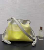 Uubags Loewe x Albers medium Flamenco clutch in nappa calfskin in pale grey/light citrine 30x24.5x10.5cm - 6