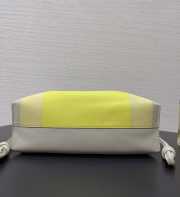 Uubags Loewe x Albers medium Flamenco clutch in nappa calfskin in pale grey/light citrine 30x24.5x10.5cm - 4