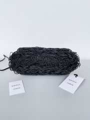 Uubags Bottega Veneta pouch leather clutch bag in black 22x12x7cm - 5