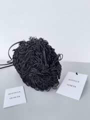 Uubags Bottega Veneta pouch leather clutch bag in black 22x12x7cm - 4