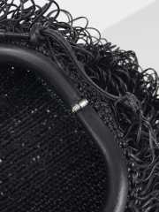 Uubags Bottega Veneta pouch leather clutch bag in black 22x12x7cm - 2