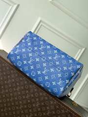 Uubags ouis Vuitton N88228 Speedy P9 40 Monogram Bag In Blue Ostrich Leather 40x26x23cm - 4