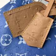 Uubags ouis Vuitton N88228 Speedy P9 40 Monogram Bag In Blue Ostrich Leather 40x26x23cm - 2