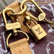 Uubags ouis Vuitton N88228 Speedy P9 40 Monogram Bag Burgundy Ostrich Leather 40x26x23cm - 5