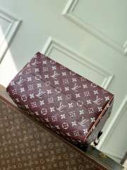 Uubags ouis Vuitton N88228 Speedy P9 40 Monogram Bag Burgundy Ostrich Leather 40x26x23cm - 4