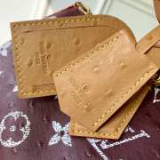 Uubags ouis Vuitton N88228 Speedy P9 40 Monogram Bag Burgundy Ostrich Leather 40x26x23cm - 2