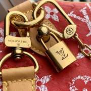 Uubags Louis Vuitton N88228 Speedy P9 40 Monogram Bag Red Ostrich Leather 40x26x23cm - 5