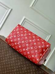 Uubags Louis Vuitton N88228 Speedy P9 40 Monogram Bag Red Ostrich Leather 40x26x23cm - 3