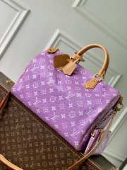 Uubags Louis Vuitton N88228 Speedy P9 40 Monogram Bag Purple Ostrich Leather 40x26x23cm - 1