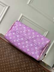 Uubags Louis Vuitton N88228 Speedy P9 40 Monogram Bag Purple Ostrich Leather 40x26x23cm - 4
