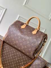 Uubags Louis Vuitton N88228 Speedy P9 40 Monogram Bag Brown Ostrich Leather 40x26x23cm - 6
