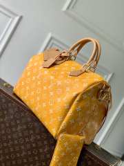 Uubags Louis Vuitton N88228 Speedy P9 40 Monogram Bag Yellow Ostrich Leather 40x26x23cm - 6