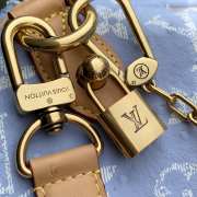 Uubags Louis Vuitton N88228 Speedy P9 40 Monogram Bag Light Blue Ostrich Leather 40x26x23cm - 5