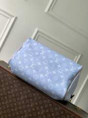 Uubags Louis Vuitton N88228 Speedy P9 40 Monogram Bag Light Blue Ostrich Leather 40x26x23cm - 4