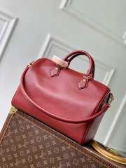 Uubags Louis Vuitton M25766 Speedy Soft Bag 30 Plum Pink Calfskin 21x17x30cm - 5