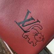 Uubags Louis Vuitton M25766 Speedy Soft Bag 30 Plum Pink Calfskin 21x17x30cm - 6