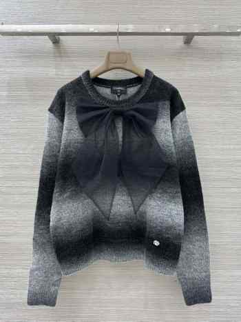 Uubags Chanel Pullover Paper Fiber In Gray & Ecru