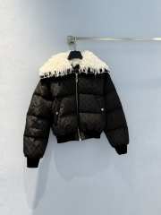 Uubags Louis Vuitton 1AIPHC Ski Feather Collar Puffer Jacket In Black - 1