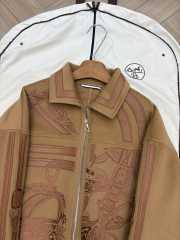 Uubags Hermès Equestrian Motif Wool Zip Jacket In Brown - 6