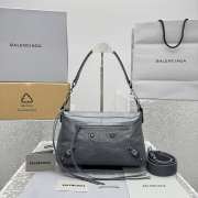 Uubags Balenciaga Le City Moto small in grey volcanic rock Arena Storico lambskin 28x18x11cm - 1