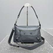 Uubags Balenciaga Le City Moto small in grey volcanic rock Arena Storico lambskin 28x18x11cm - 2
