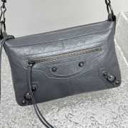 Uubags Balenciaga Le City Moto small in grey volcanic rock Arena Storico lambskin 28x18x11cm - 5