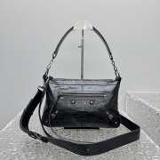 Uubags Balenciaga Le City Moto small bag in black volcanic rock Arena Storico lambskin 28x18x11cm - 2