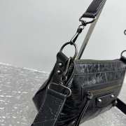 Uubags Balenciaga Le City Moto small bag in black volcanic rock Arena Storico lambskin 28x18x11cm - 3