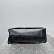 Uubags Balenciaga Le City Moto medium bag in black volcanic rock Arena Storico lambskin 39x26x16cm - 5