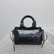 Uubags Balenciaga Le City Bag mini in black Arena Storico lambskin, brass hardware 24x16x6.5cm - 4