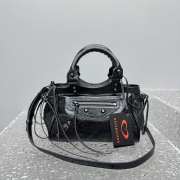 Uubags Balenciaga Le City Bag mini in black Arena Storico lambskin, brass hardware 24x16x6.5cm - 5