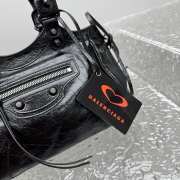 Uubags Balenciaga Le City Bag mini in black Arena Storico lambskin, brass hardware 24x16x6.5cm - 6