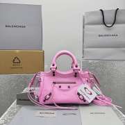 Uubags Balenciaga Le City bag mini in pink Arena Storico lambskin, brass hardware 24x16x6.5cm - 1