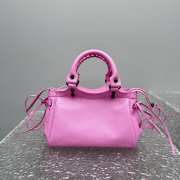 Uubags Balenciaga Le City bag mini in pink Arena Storico lambskin, brass hardware 24x16x6.5cm - 2