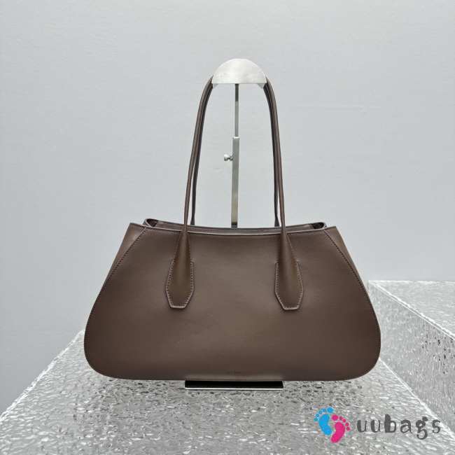 Uubags The Row Alger Large Shoulder Bag In Dark Brown 39x18x10cm - 1